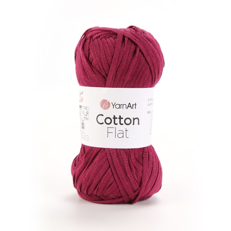 YARNART COTTON FLAT - ÖRGÜ İPİ BORDO - 6709