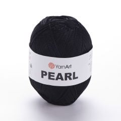 YARNART PEARL - PARLAK EL ÖRGÜ İPİ SİYAH - 107