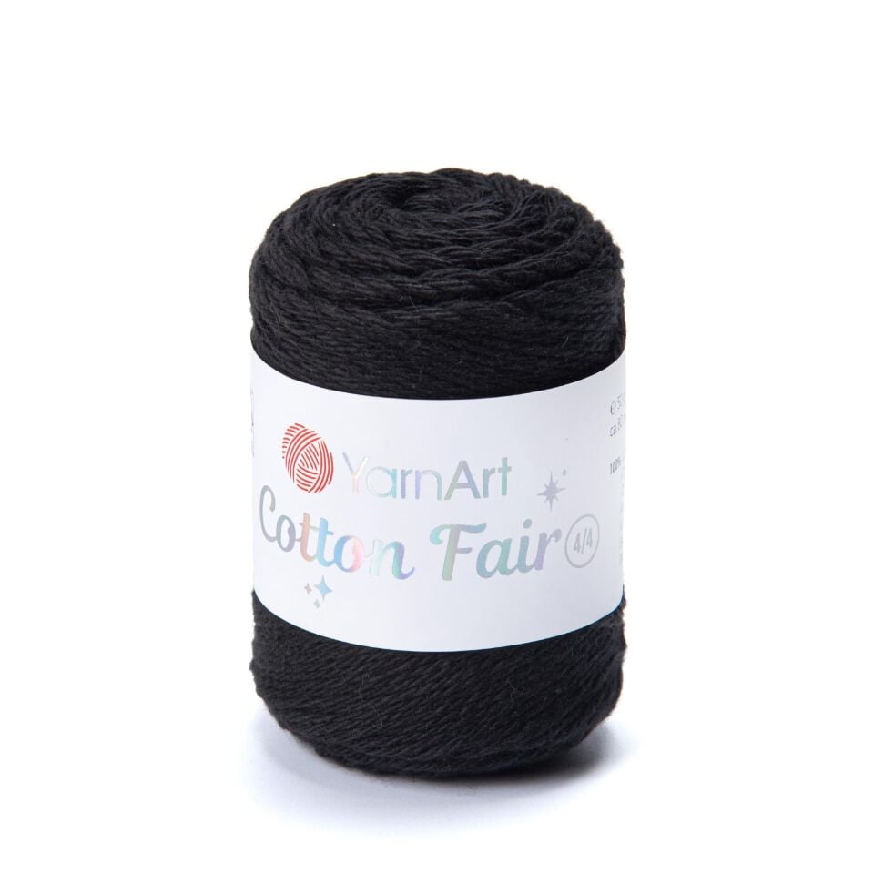 YARNART COTTON FAIR 4/4 - ÖRGÜ İPİ SİYAH - 5594