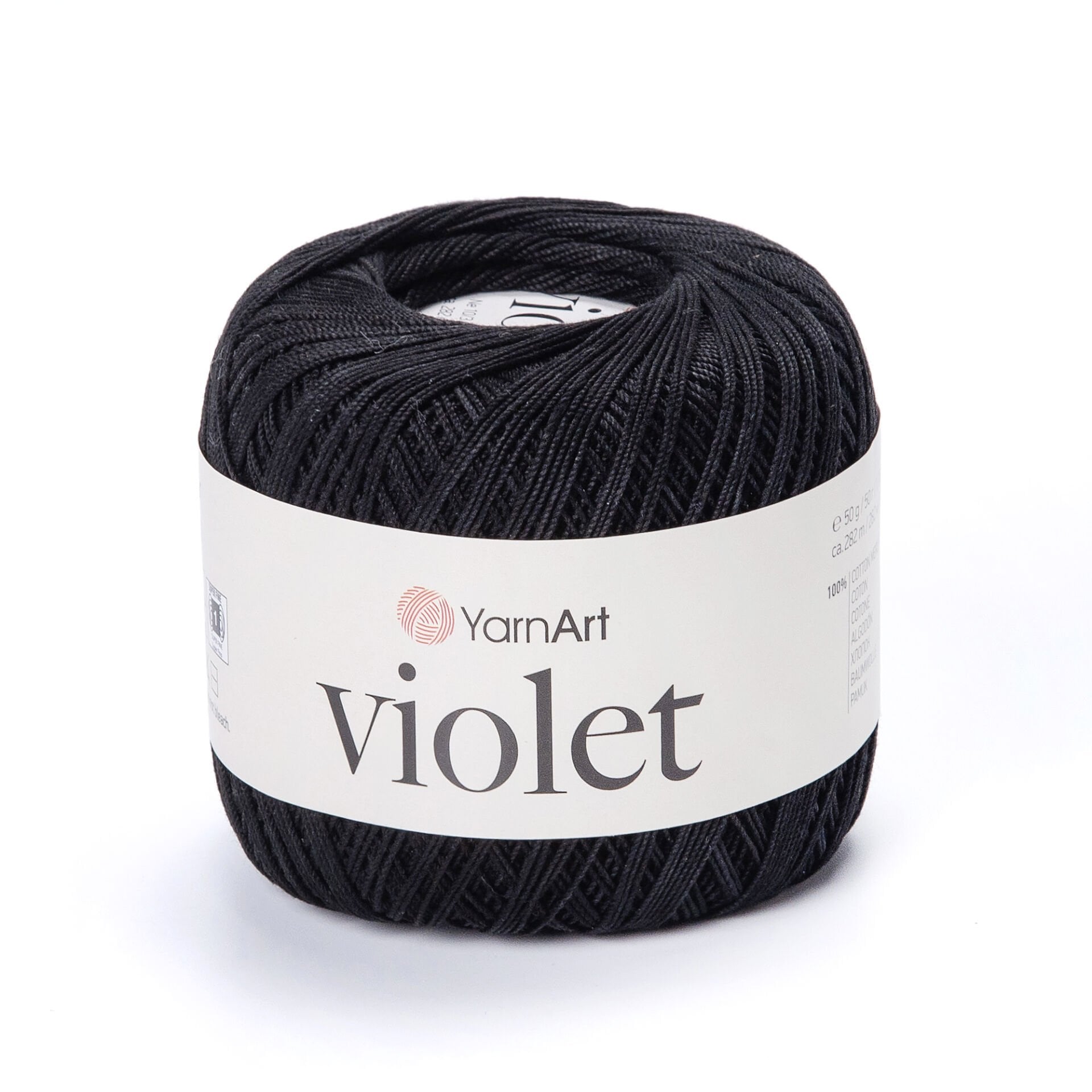 YARNART VIOLET - MERSERİZE DANTEL İPİ 999 - SİYAH