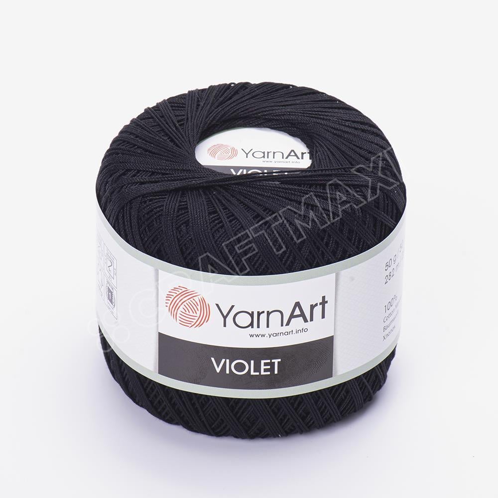 YARNART VIOLET - MERSERİZE DANTEL İPİ 999 - SİYAH
