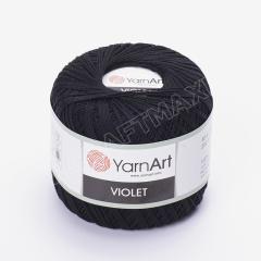 YARNART VIOLET - MERSERİZE DANTEL İPİ 999 - SİYAH