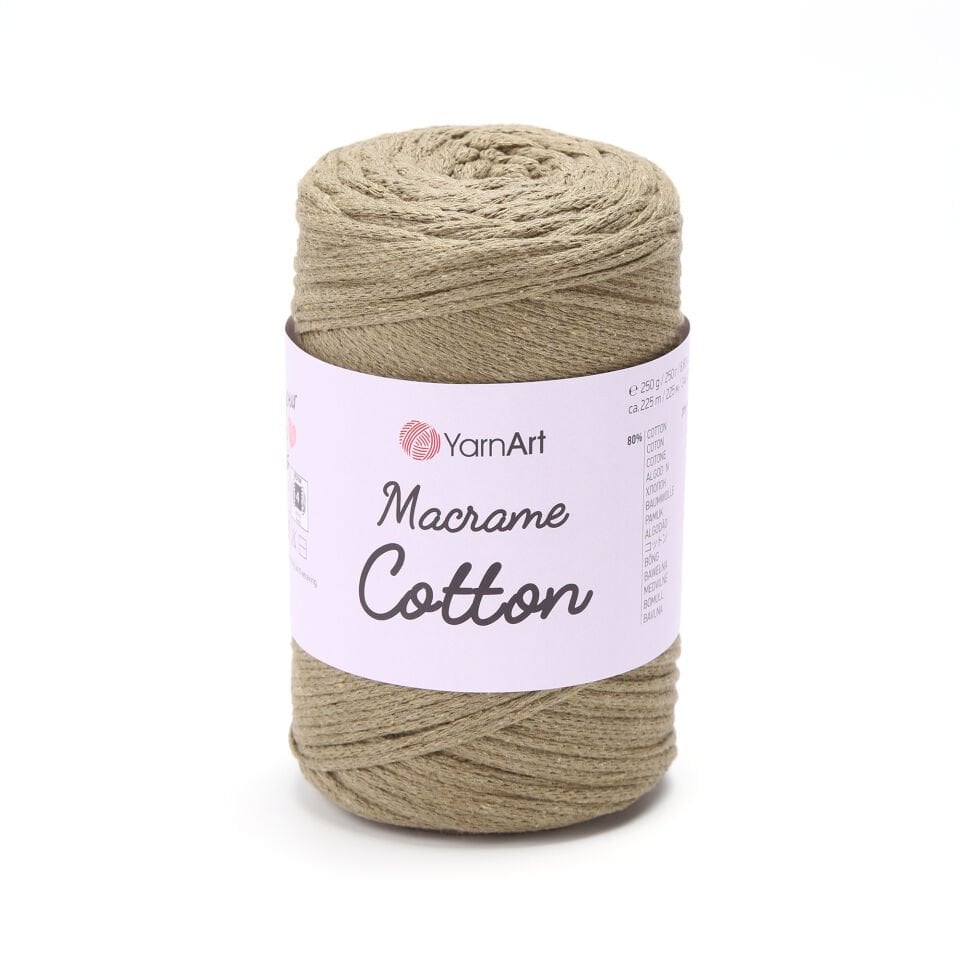 YARNART MACRAME COTTON - MAKROME EL ÖRGÜ İPİ KOYU BEJ - 793