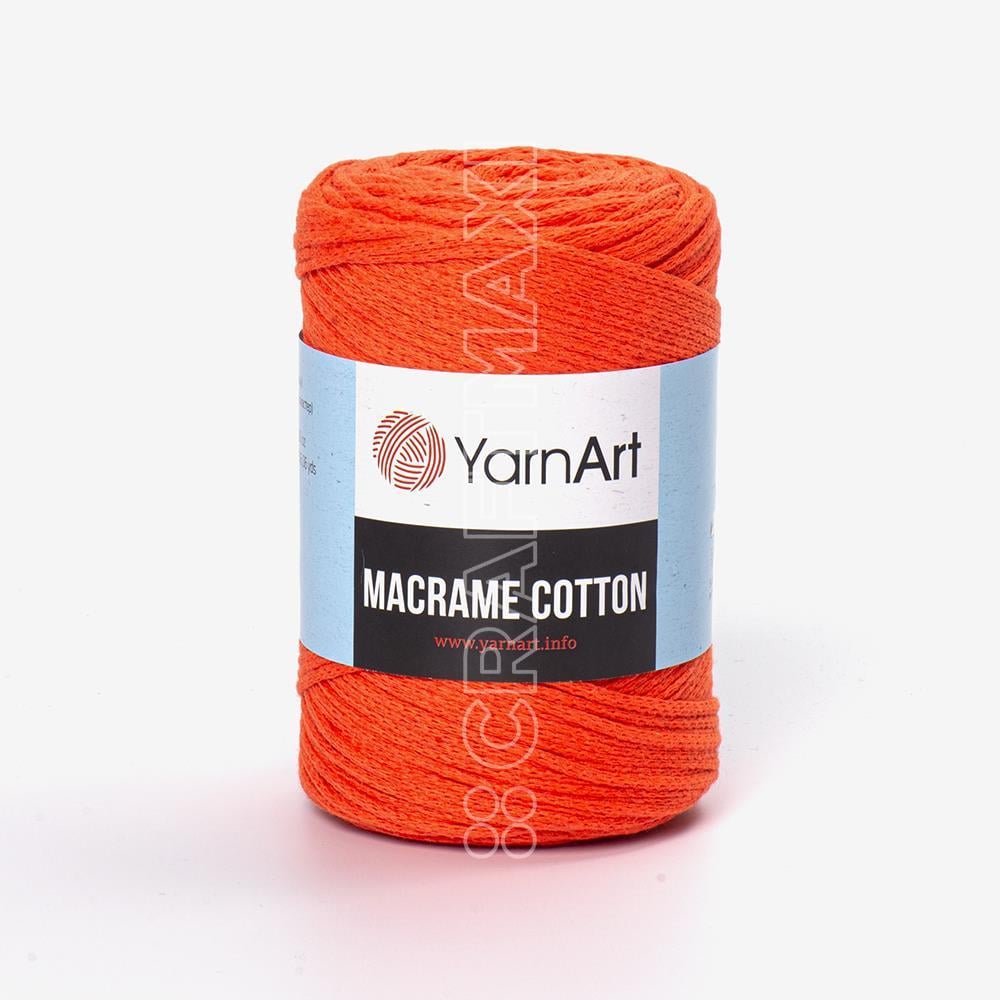 YARNART MACRAME COTTON - MAKROME EL ÖRGÜ İPİ FOSFORLU TURUNCU - 800