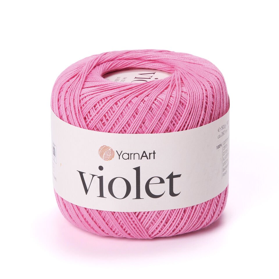 YARNART VIOLET - MERSERİZE DANTEL İPİ 5001 - KOYU PEMBE
