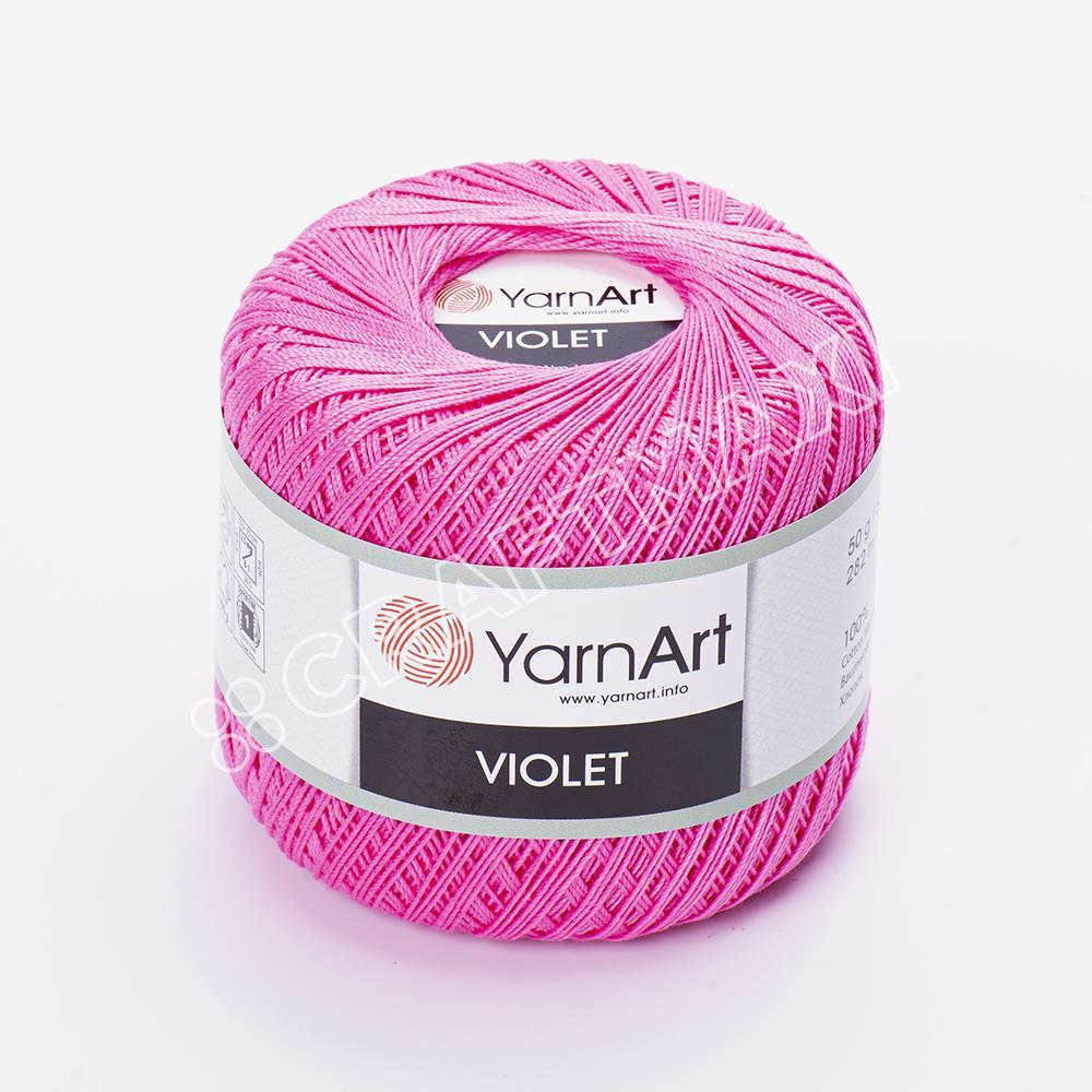 YARNART VIOLET - MERSERİZE DANTEL İPİ 5001 - KOYU PEMBE