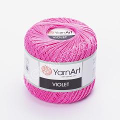 YARNART VIOLET - MERSERİZE DANTEL İPİ 5001 - KOYU PEMBE