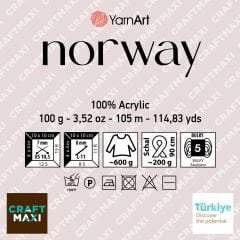 YARNART NORWAY - EL ÖRGÜ İPİ PETROL MAVİSİ - 843