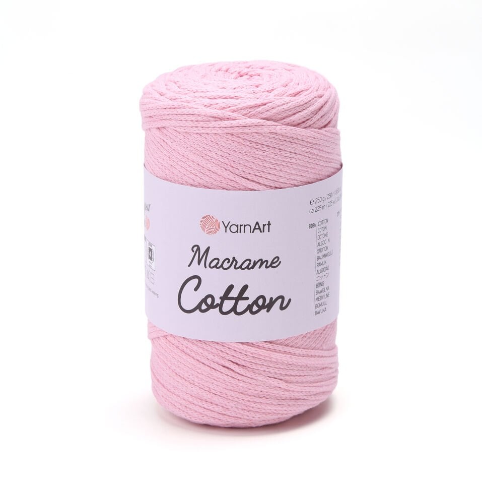 YARNART MACRAME COTTON - MAKROME EL ÖRGÜ İPİ PEMBE - 762