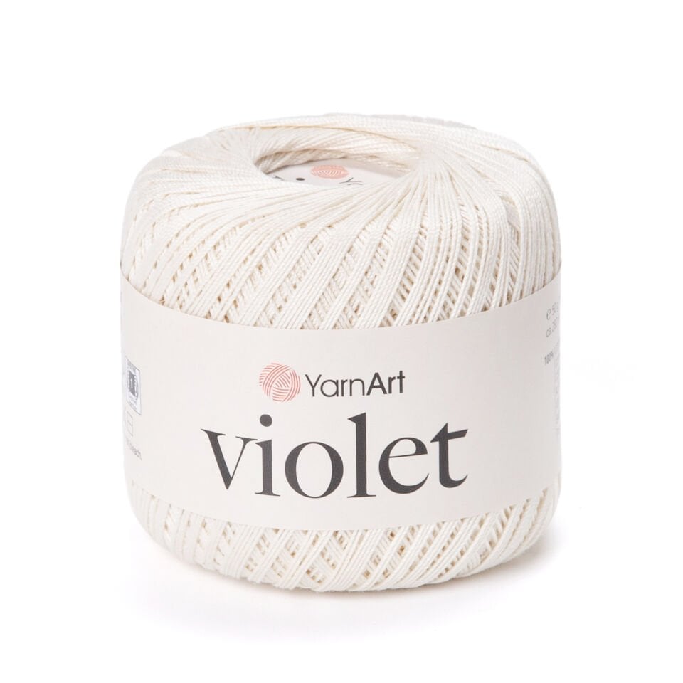 YARNART VIOLET - MERSERİZE DANTEL İPİ 6194 - AÇIK KREM