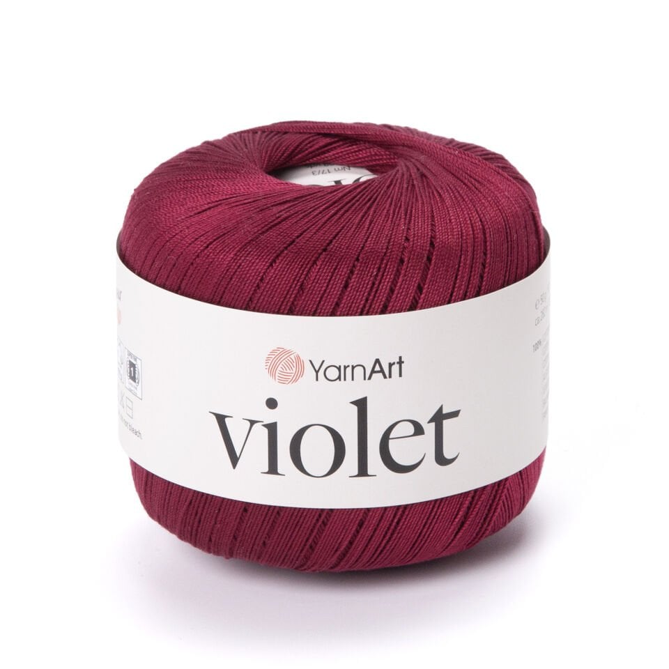 YARNART VIOLET - MERSERİZE DANTEL İPİ 0112 - MÜRDÜM
