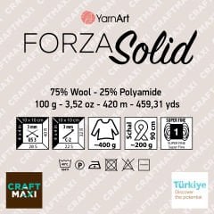 YARNART FORZA SOLID - EL ÖRGÜ İPİ FOSFORLU TURUNCU - 4644