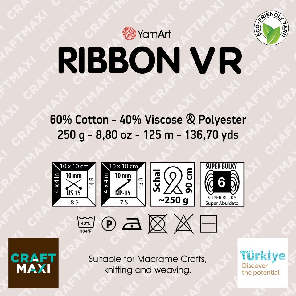 YARNART RIBBON VR - AKSESUAR EL ÖRGÜ İPİ EBRULİ - 928