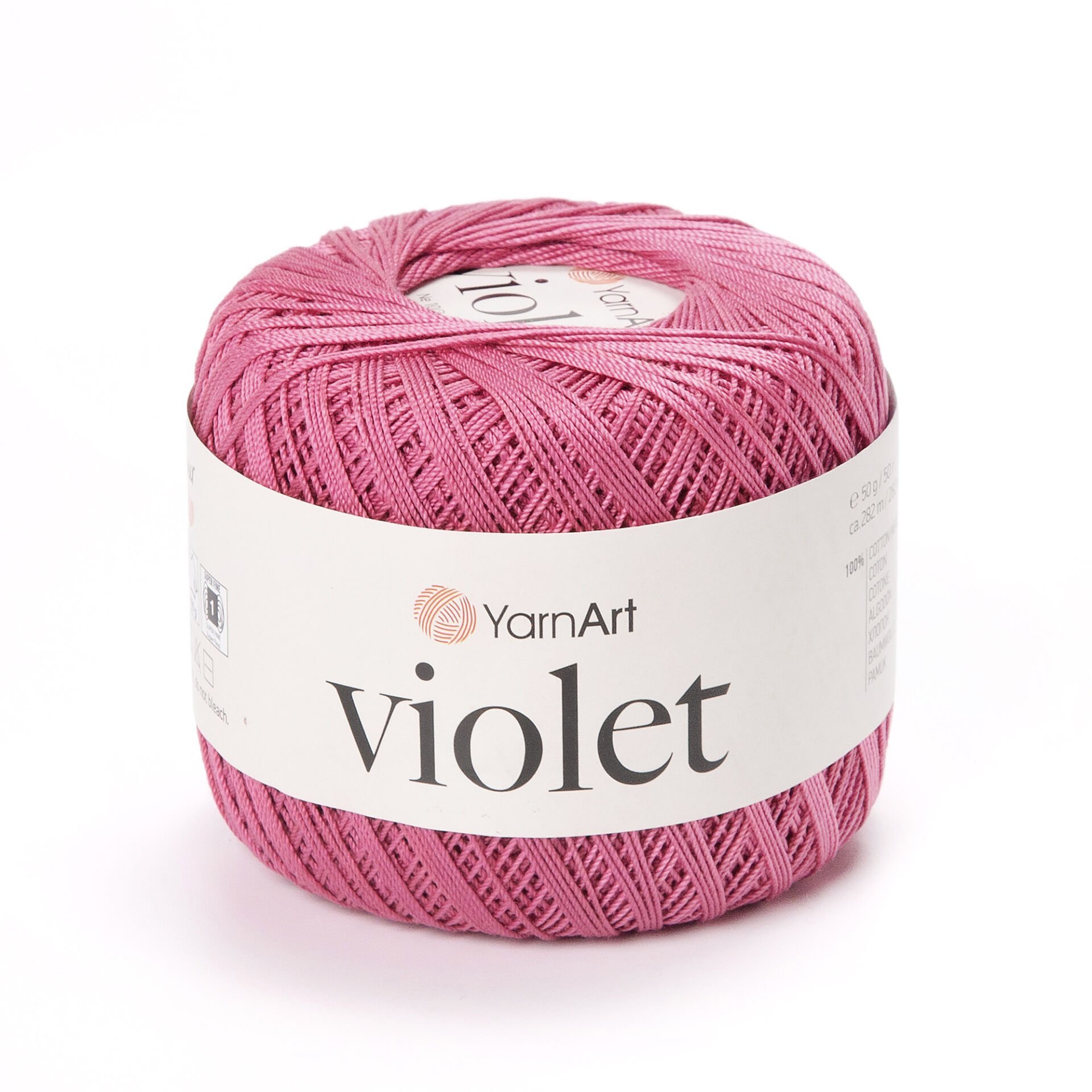 YARNART VIOLET - MERSERİZE DANTEL İPİ 0075 - PEMBE