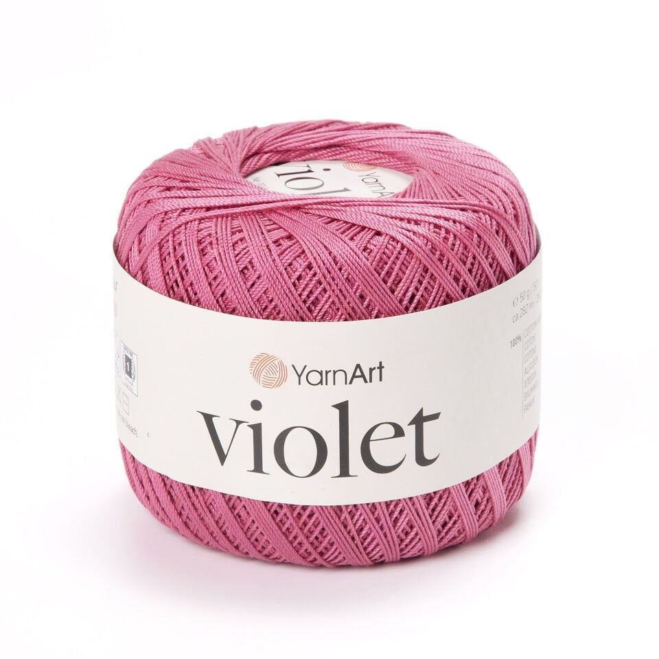 YARNART VIOLET - MERSERİZE DANTEL İPİ 0075 - PEMBE