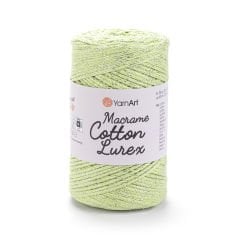 YARNART MACRAME COTTON LUREX - SİMLİ MAKROME EL ÖRGÜ İPİ FISTIK YEŞİLİ - 726