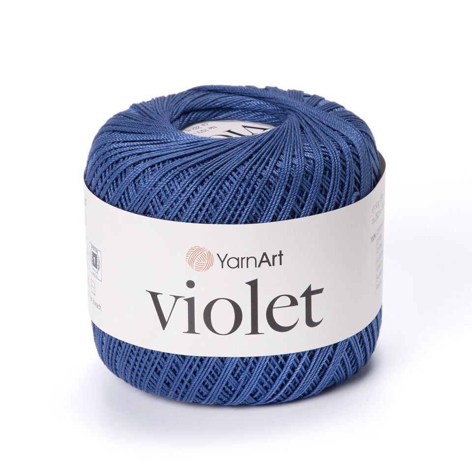 YARNART VIOLET - MERSERİZE DANTEL İPİ 0154 - KOYU MAVİ