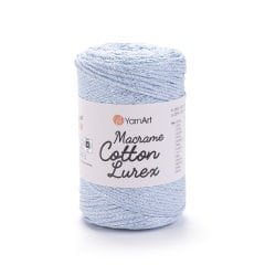 YARNART MACRAME COTTON LUREX - SİMLİ MAKROME EL ÖRGÜ İPİ AÇIK MAVİ - 729