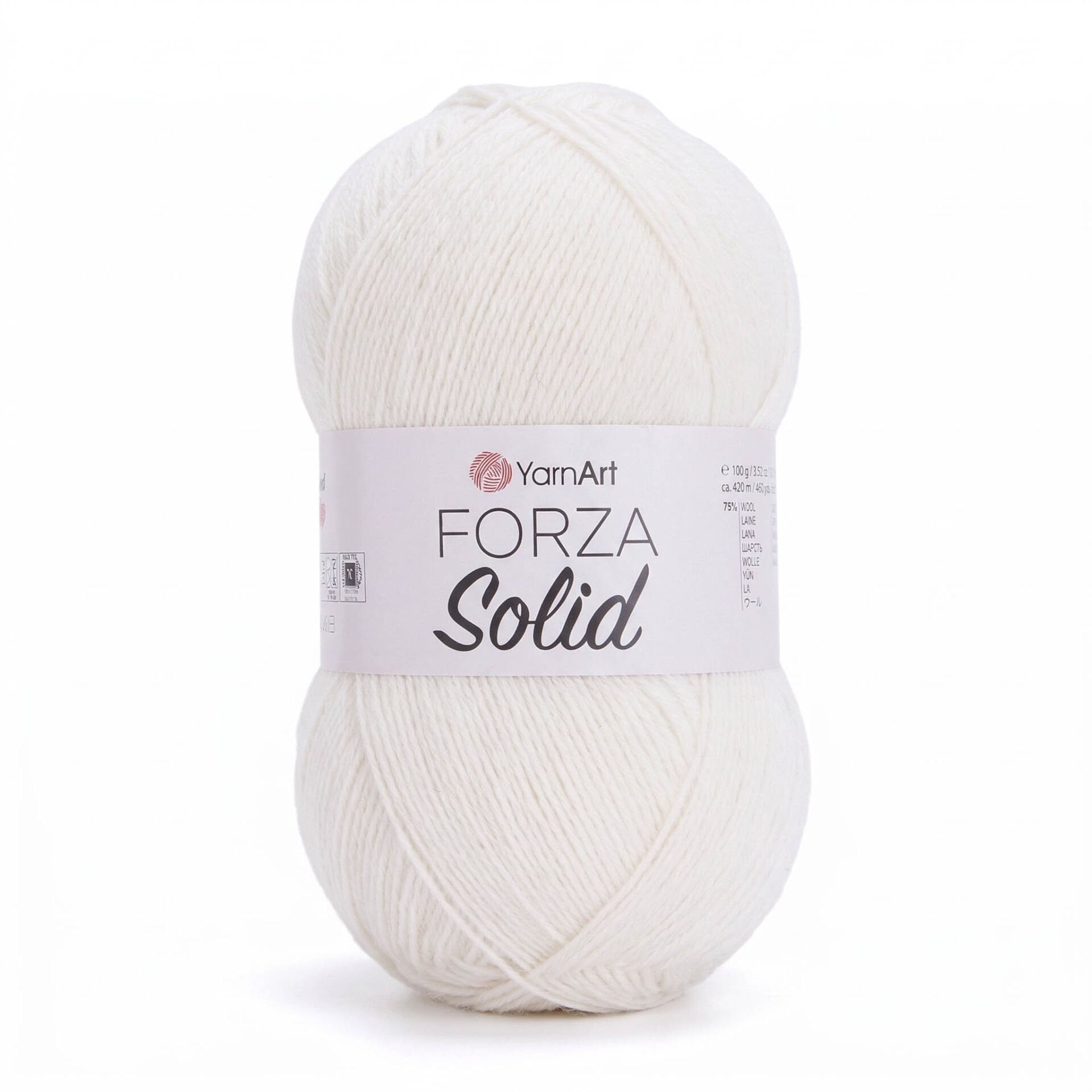 YARNART FORZA SOLID - EL ÖRGÜ İPİ BEYAZ - 4601