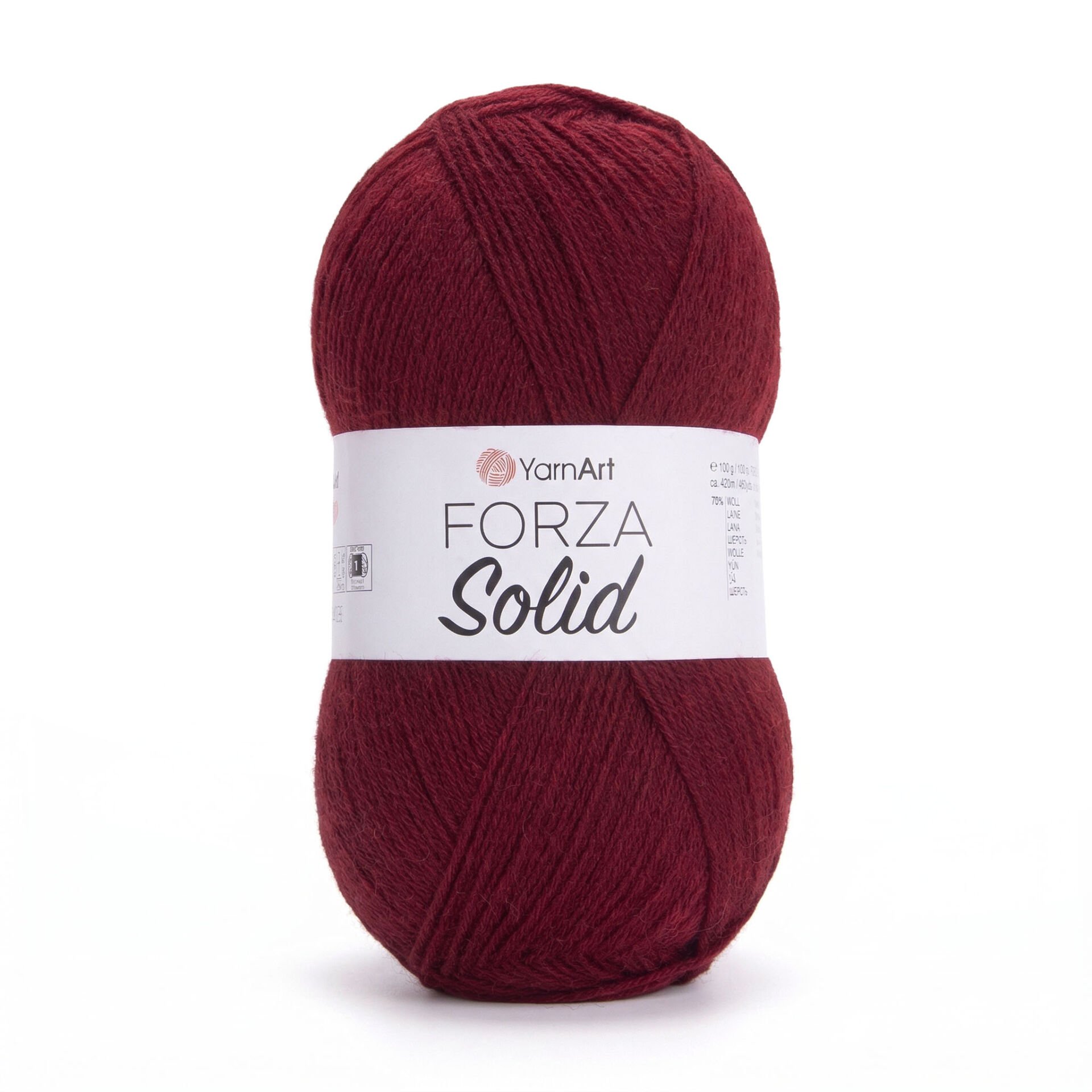 YARNART FORZA SOLID - EL ÖRGÜ İPİ BORDO - 4646