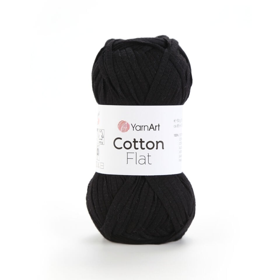 YARNART COTTON FLAT - ÖRGÜ İPİ SİYAH - 6739