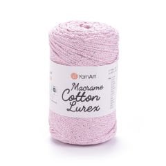 YARNART MACRAME COTTON LUREX - SİMLİ MAKROME EL ÖRGÜ İPİ PEMBE - 732