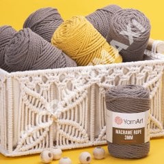 YARNART MACRAME ROPE 3 MM - MAKROME EL ÖRGÜ İPİ FOSFORLU PEMBE - 803