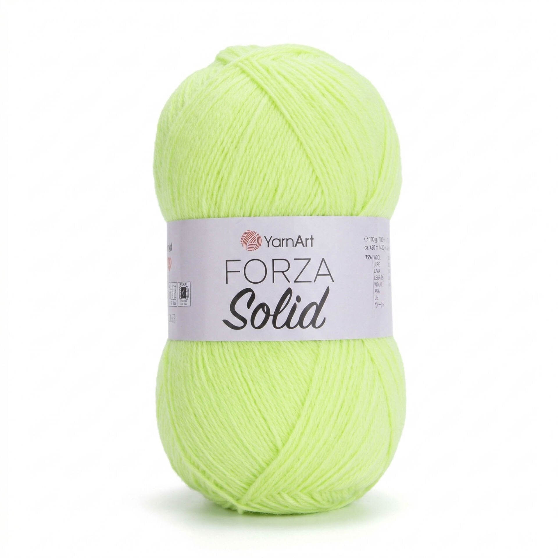 YARNART FORZA SOLID - EL ÖRGÜ İPİ FOSFORLU SARI - 4630