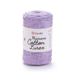 YARNART MACRAME COTTON LUREX - SİMLİ MAKROME EL ÖRGÜ İPİ LİLA - 734