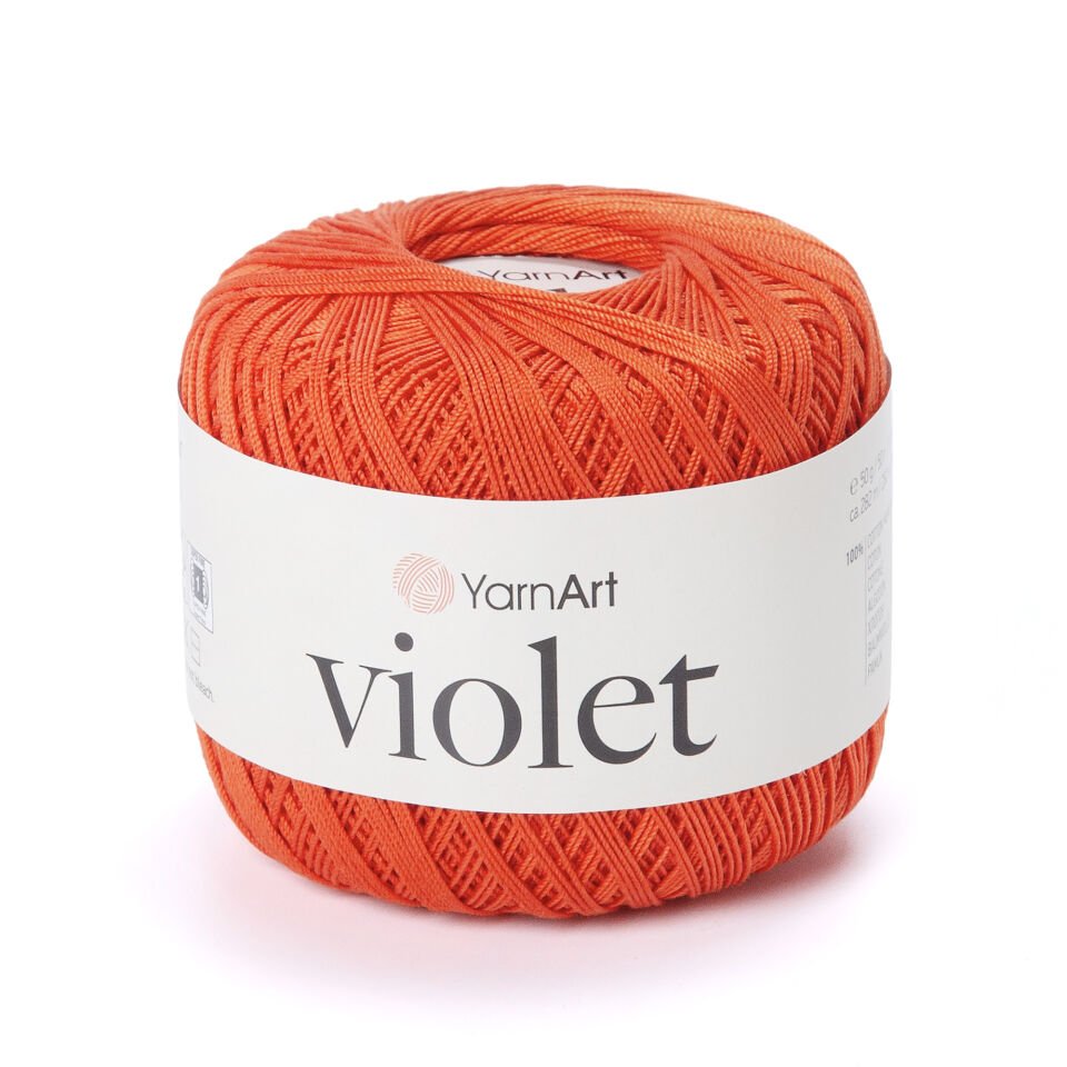 YARNART VIOLET - MERSERİZE DANTEL İPİ 5535 - KOYU TURUNCU