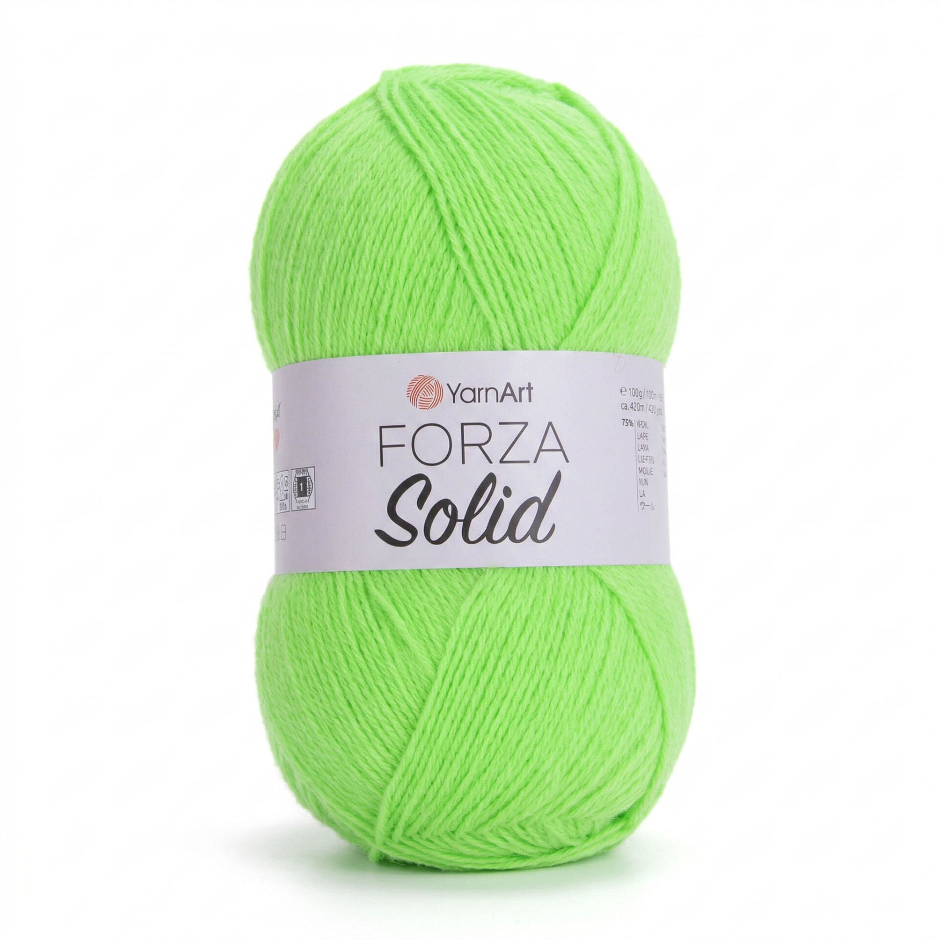 YARNART FORZA SOLID - EL ÖRGÜ İPİ FOSFORLU YEŞİL - 4629