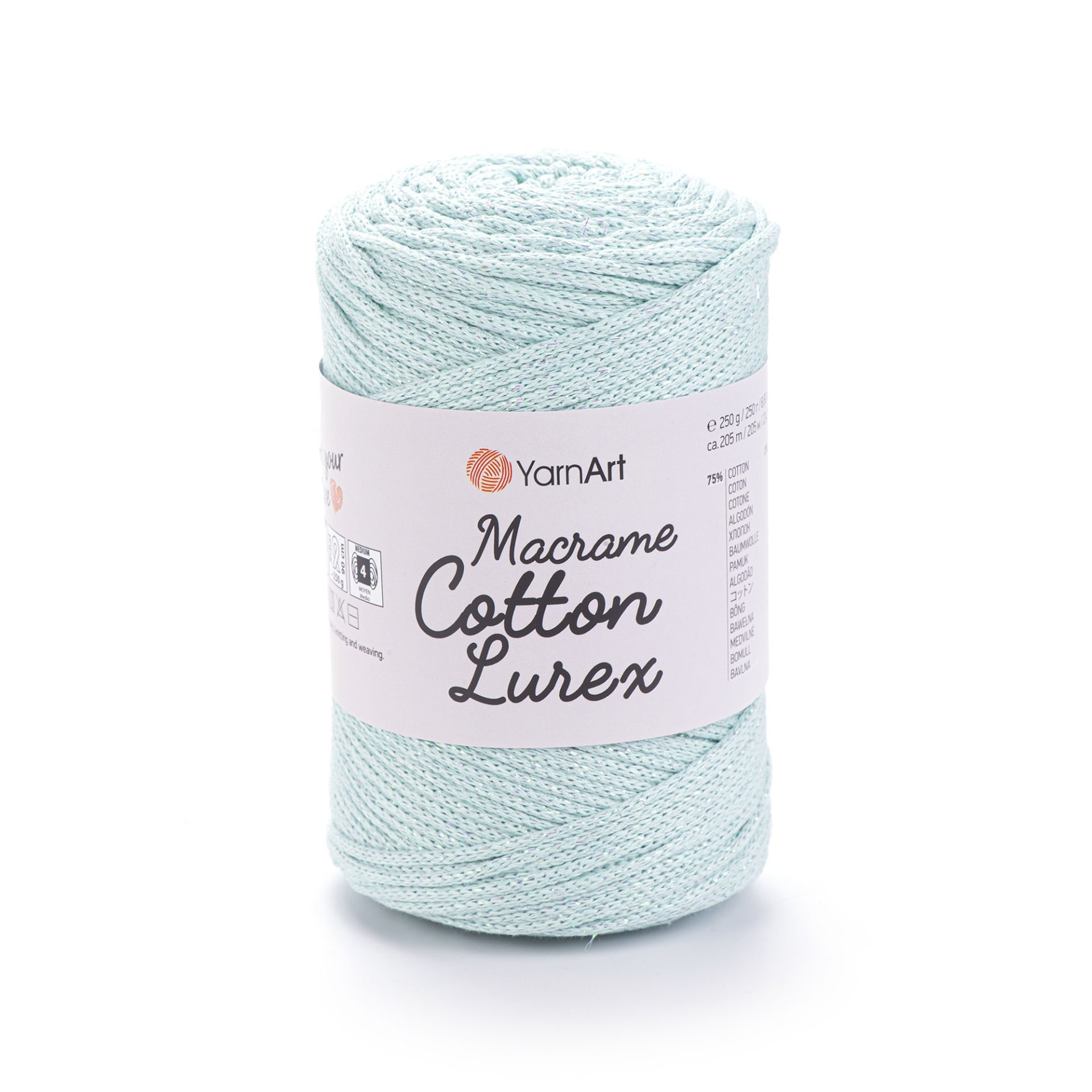 YARNART MACRAME COTTON LUREX - SİMLİ MAKROME EL ÖRGÜ İPİ CAMGÖBEĞİ - 738