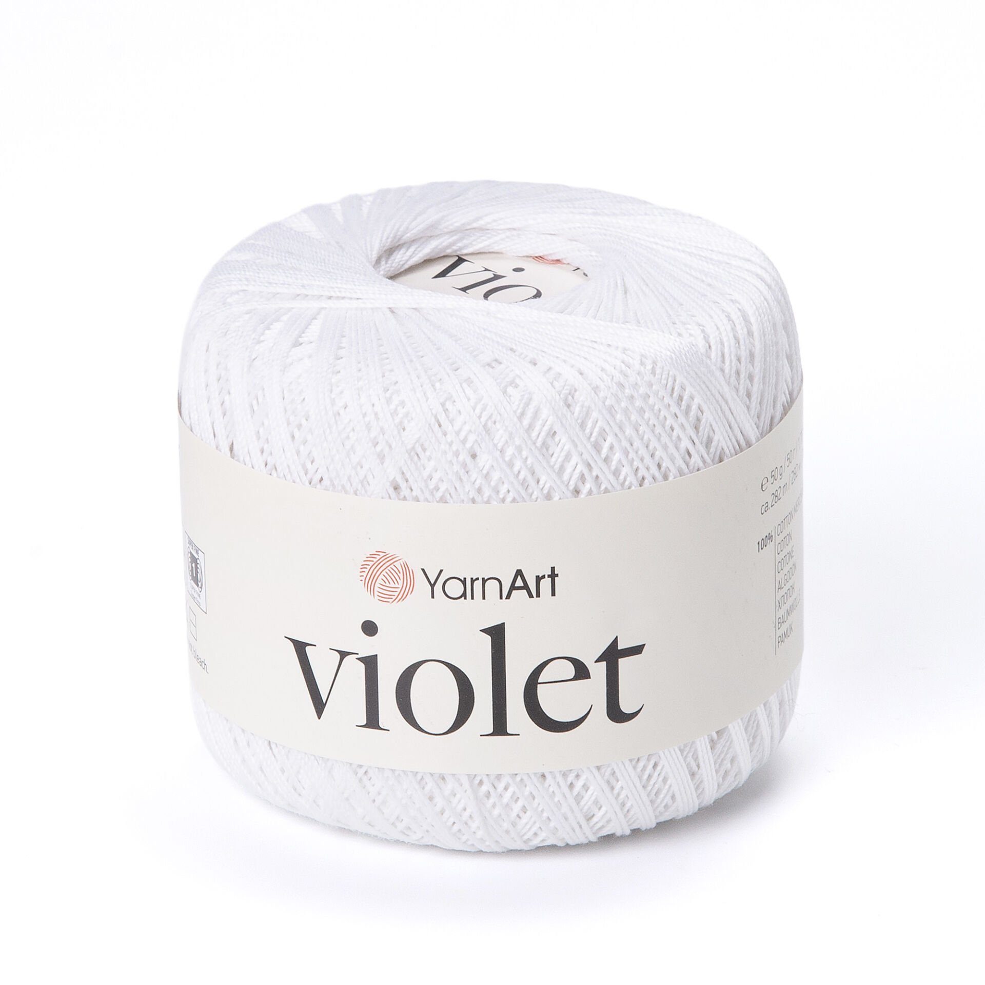 YARNART VIOLET - MERSERİZE DANTEL İPİ 1000 - OPTİK BEYAZ