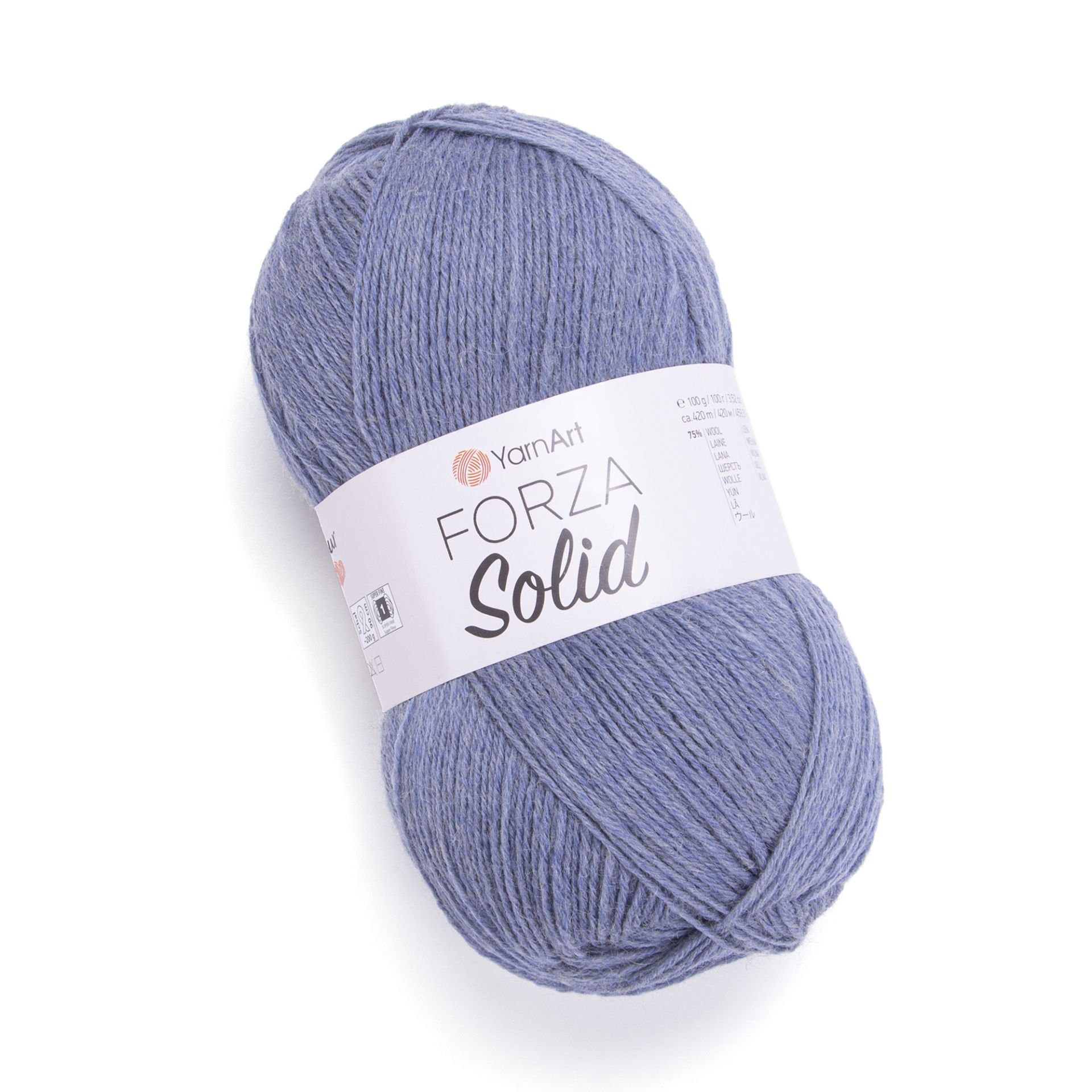 YARNART FORZA SOLID - EL ÖRGÜ İPİ GRİ-MAVİ - 4614