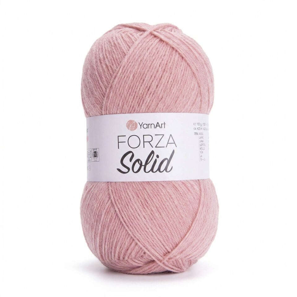 YARNART FORZA SOLID - EL ÖRGÜ İPİ GÜL KURUSU - 4636