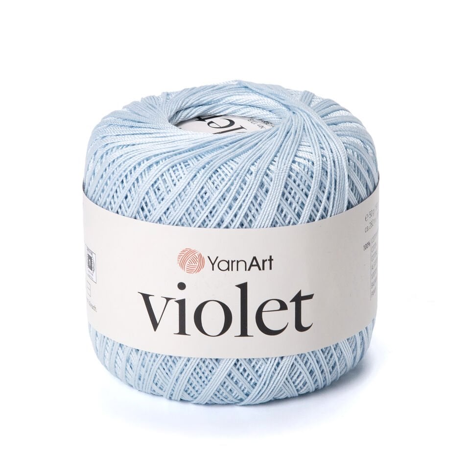 YARNART VIOLET - MERSERİZE DANTEL İPİ 4917 - BEBE MAVİSİ
