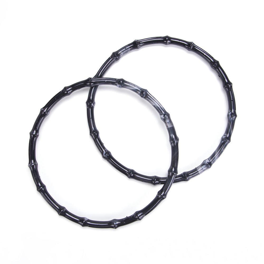 BAMBU GÖRÜNÜMLÜ ÇANTA SAPI 20 CM 2 ADET SİYAH