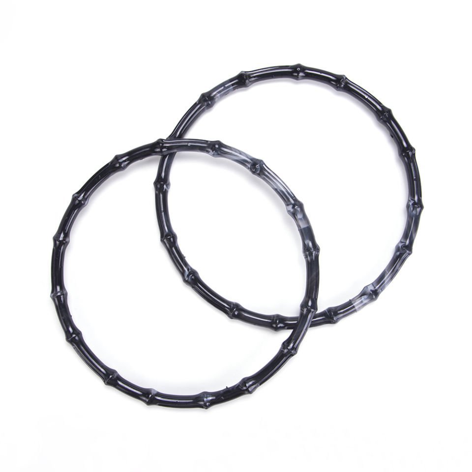 BAMBU GÖRÜNÜMLÜ ÇANTA SAPI 20 CM 2 ADET SİYAH