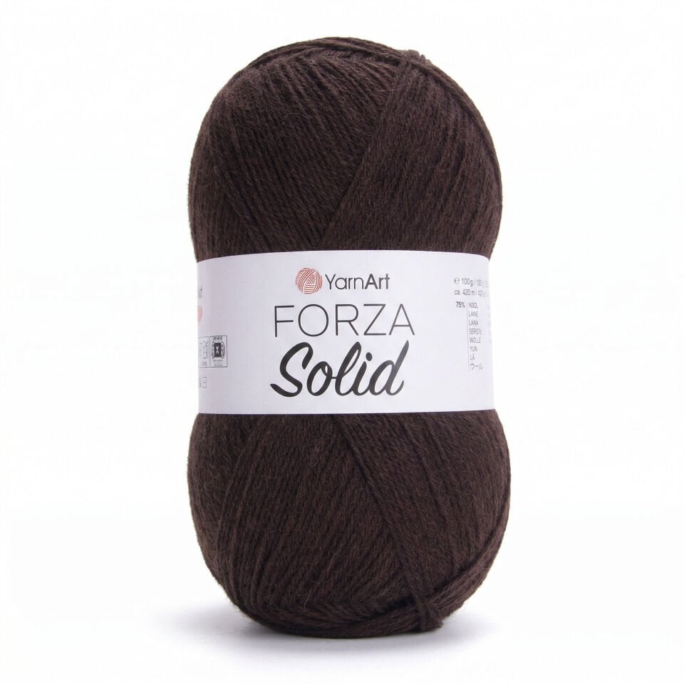 YARNART FORZA SOLID - EL ÖRGÜ İPİ KAHVERENGİ - 4623