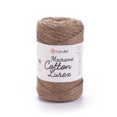 YARNART MACRAME COTTON LUREX - SİMLİ MAKROME EL ÖRGÜ İPİ AÇIK KAHVERENGİ - 742