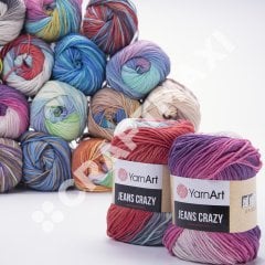 YARNART JEANS CRAZY - EBRULİ EL ÖRGÜ İPİ EBRULİ - 8212