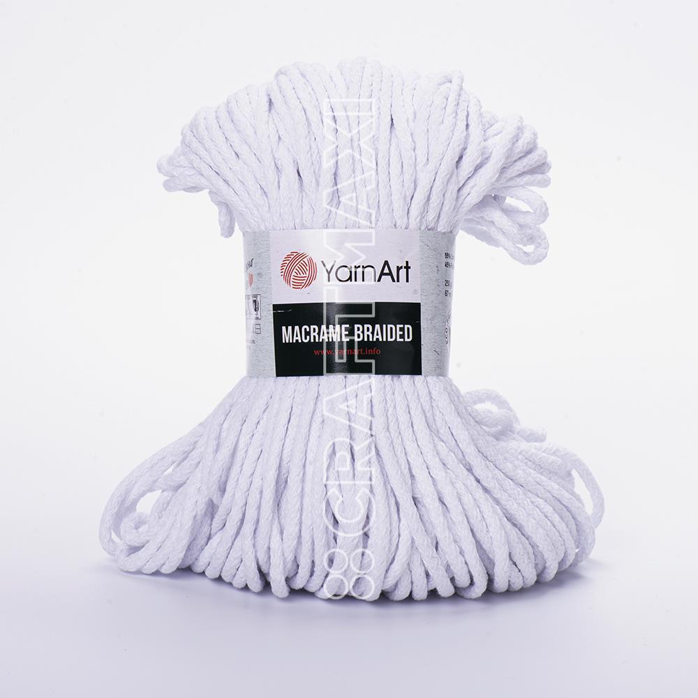 YARNART MACRAME BRAIDED - MAKROME EL ÖRGÜ İPİ BEYAZ - 751