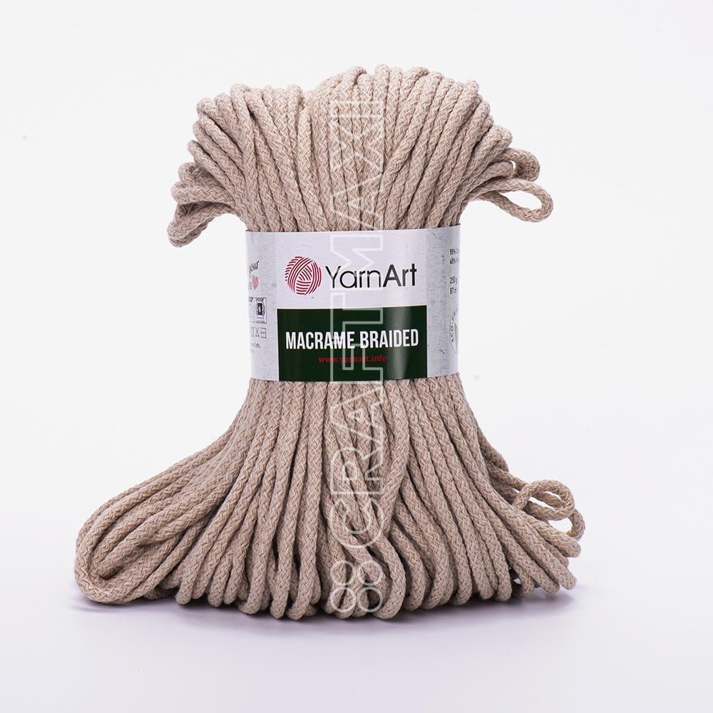 YARNART MACRAME BRAIDED - MAKROME EL ÖRGÜ İPİ KREM - 753