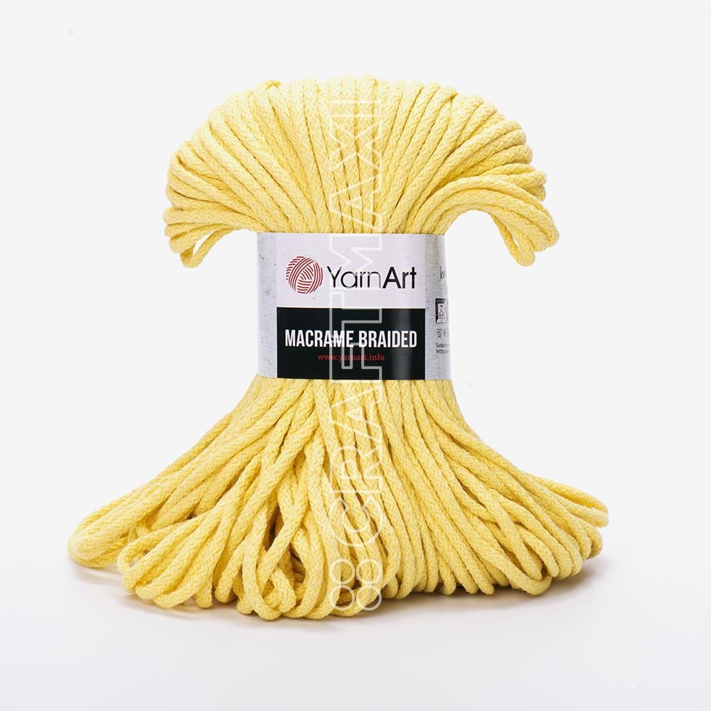 YARNART MACRAME BRAIDED - MAKROME EL ÖRGÜ İPİ SARI - 754