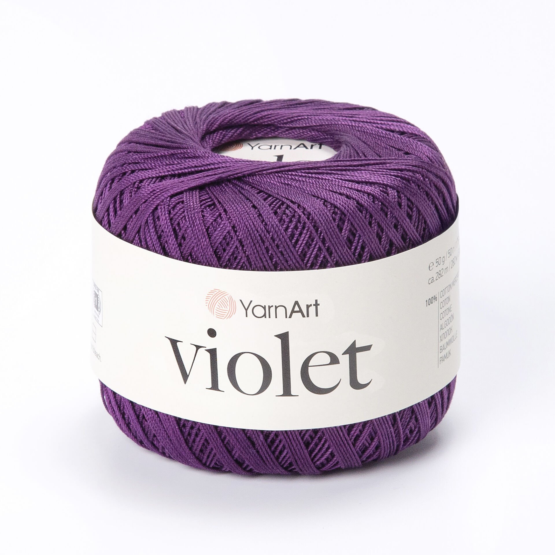 YARNART VIOLET - MERSERİZE DANTEL İPİ 5550 - PATLICAN MORU