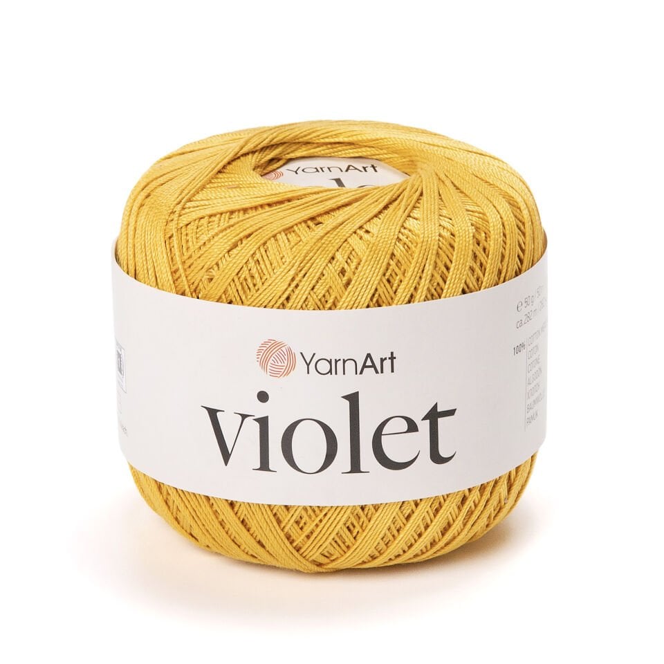 YARNART VIOLET - MERSERİZE DANTEL İPİ 4940 - HARDAL