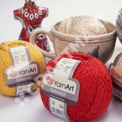 YARNART SUMMER - IŞILTILI EL ÖRGÜ İPİ MAVİ - 33