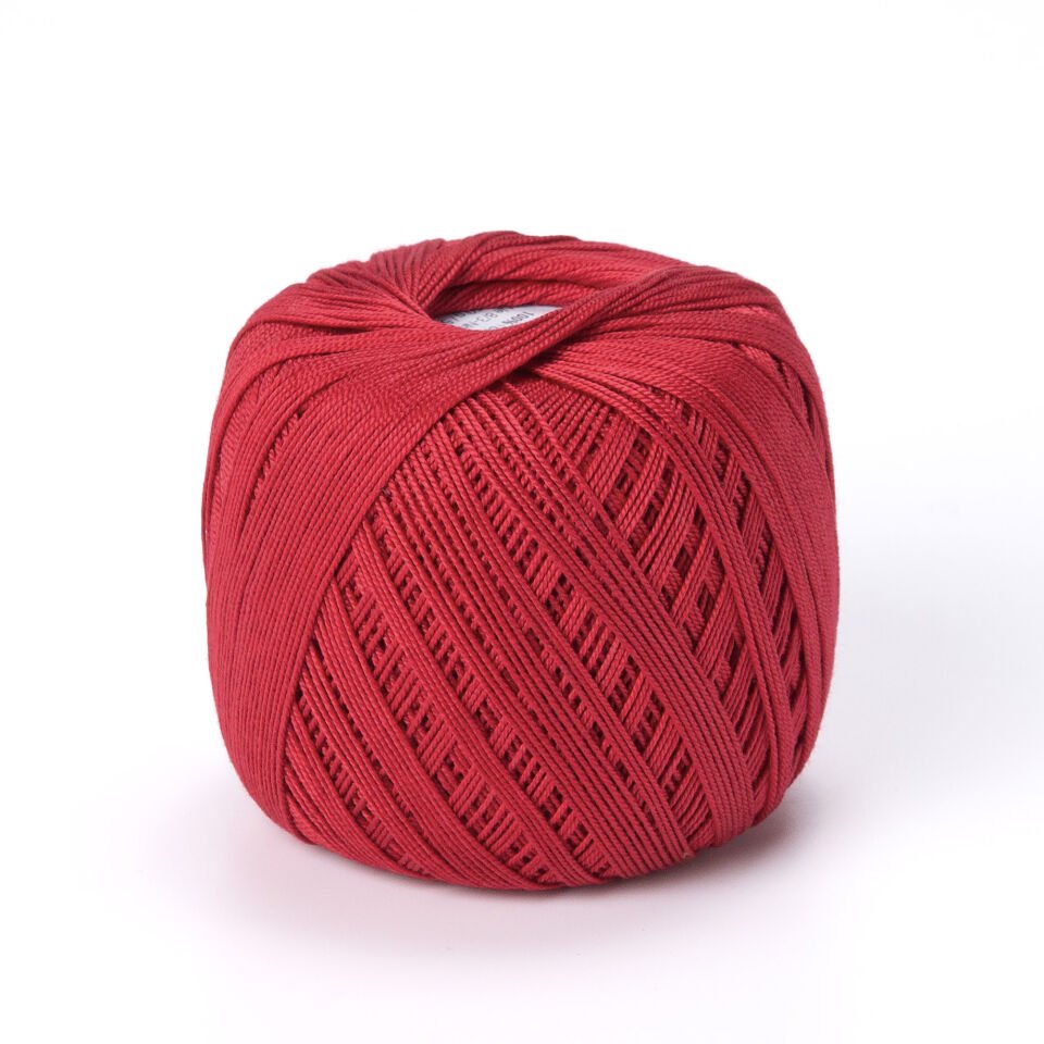 YARNART LILY - MERSERİZE DANTEL İPİ KOYU KIRMIZI - 5020