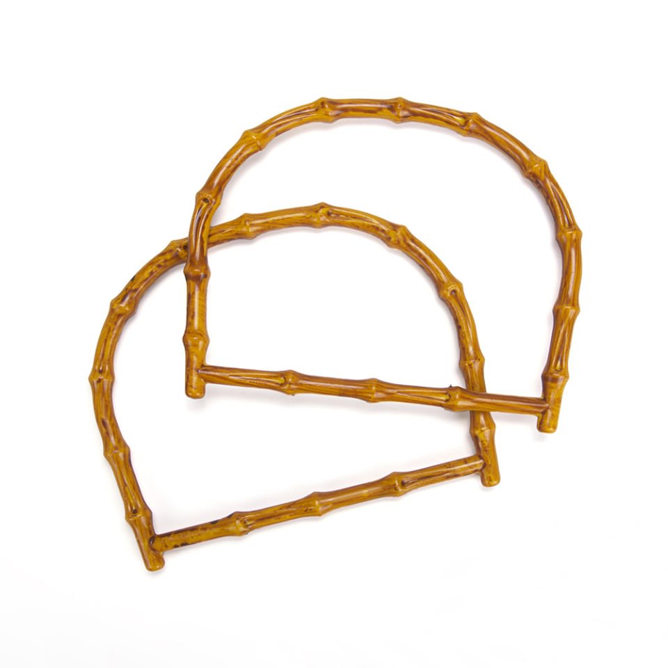 BAMBU GÖRÜNÜMLÜ D MODEL ÇANTA SAPI 2 ADET AHŞAP