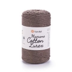 YARNART MACRAME COTTON LUREX - SİMLİ MAKROME EL ÖRGÜ İPİ KOYU KAHVERENGİ - 736